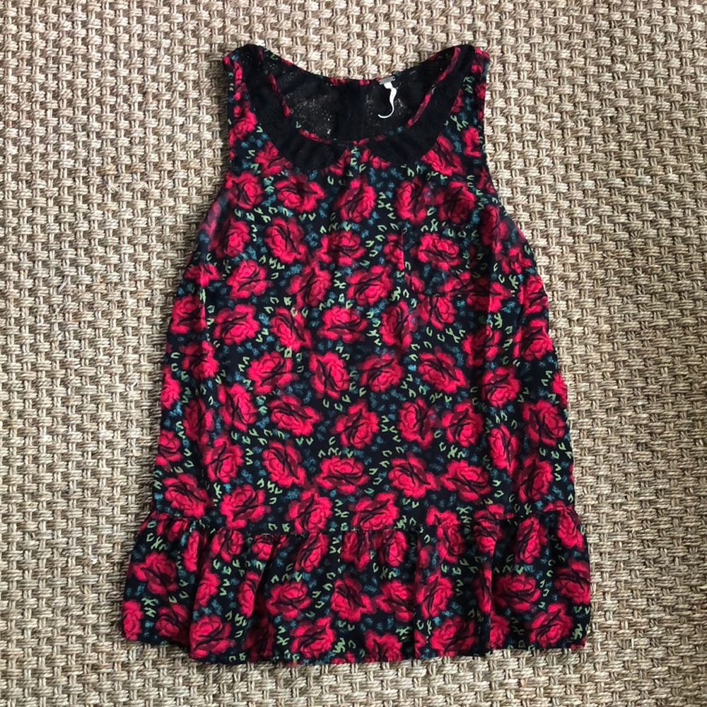 Free People floral tank top